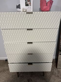 White And Gold Dresser