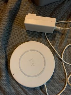 White phone charger belkin brand.