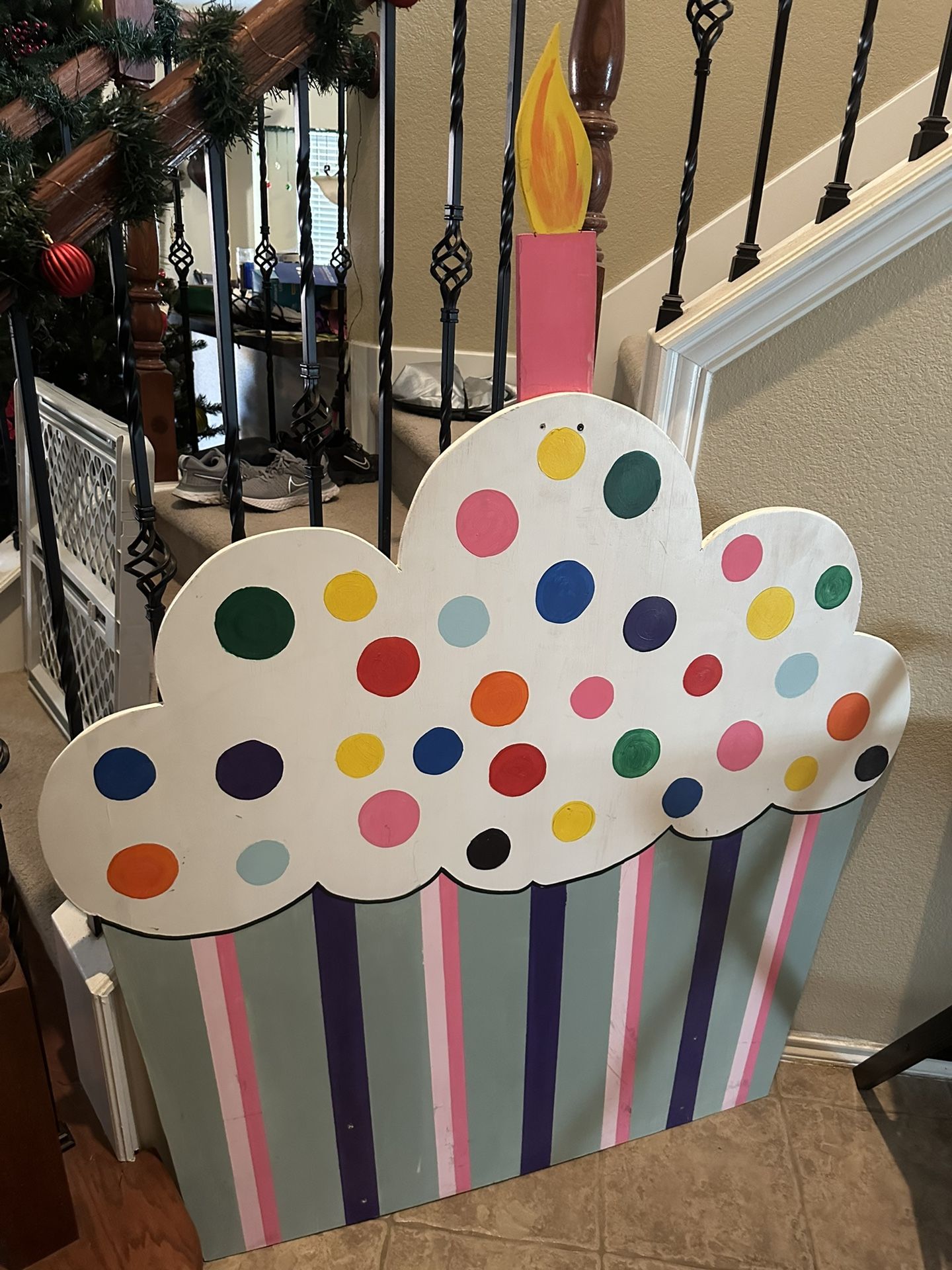 Large wooden birthday Decoration