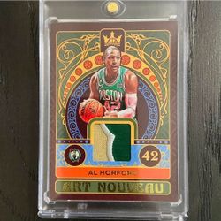 Al Horford Panini Court Kings Art Nouveau Boston Celtics Game Used Clover Patch Card