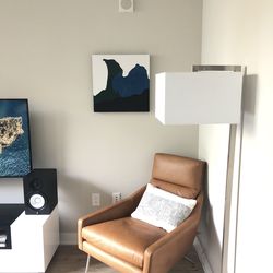 West elm leather chair