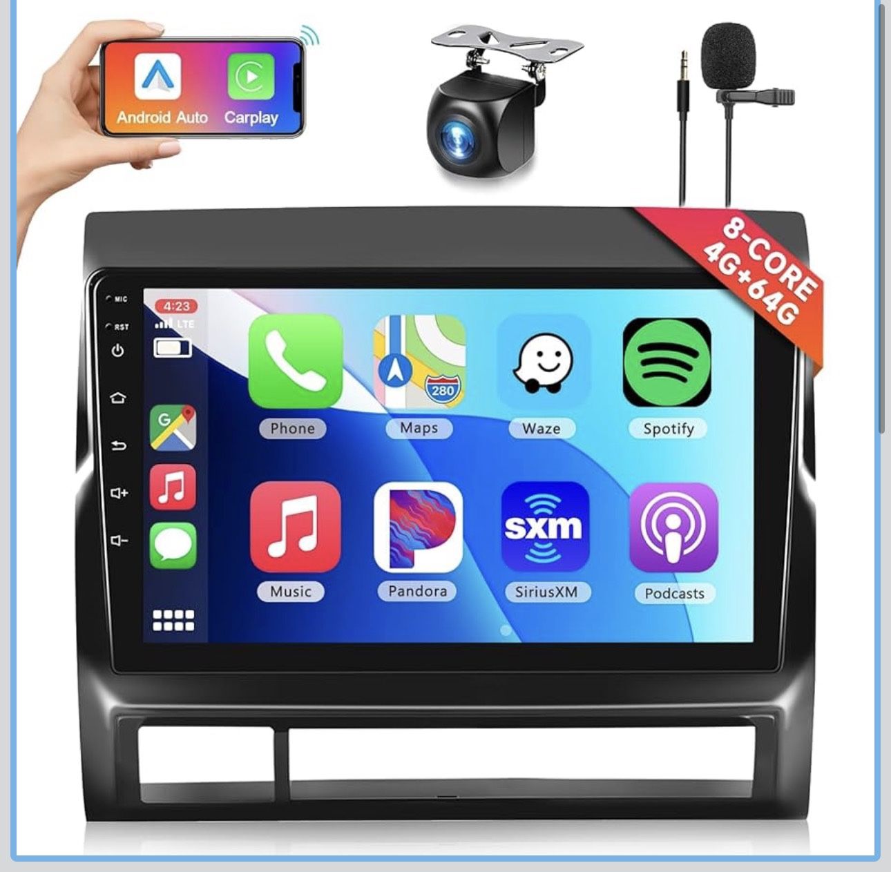 4G + 64G Car radio For Toyota Tacoma 2005-2013 Carplay/android auto