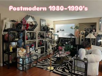 1980s Postmodern vintage Revival Art Deco Mid Century Modern Hollywood Regency decor