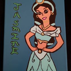 Disney's Jasmine Original Painting 8x10 