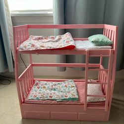 Our Generation Pink Doll Bunk Bed