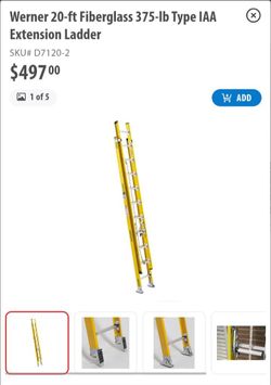 20 ft werner fiberglass ladder