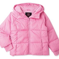 Swiss Girls Winter Puffer Jacket with Hood, Size 18