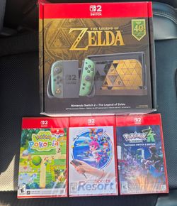Nintendo Switch 2 The Legend of Zelda 40th Anniversary Edition + pokemon, Resort Sports and pokopia
