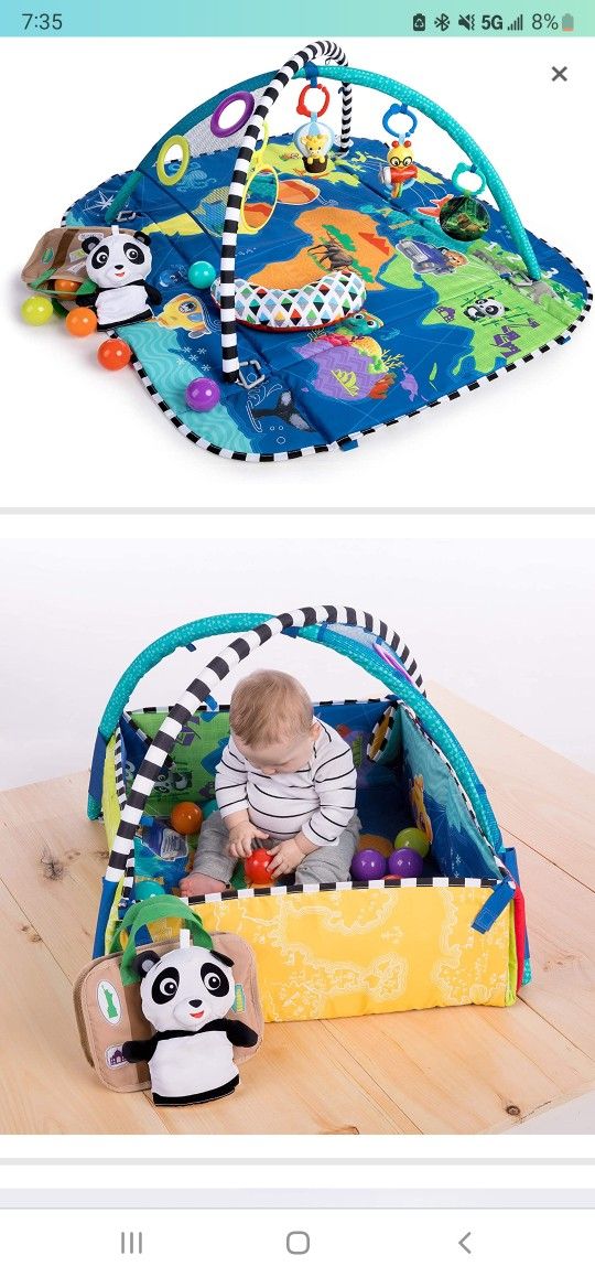 Baby Einstein 5-in-1 Journey of Discovery Activity Gym and Play Mat, Ages Newborn Plus , 47x40x18 Inch (Pack of 1)