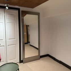 Pottery Barn Large Silver Floor Mirror