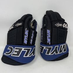 HOCKEY GLOVES MYLEC AIR-FLO 790 SIZE 13 BLACK BLUE