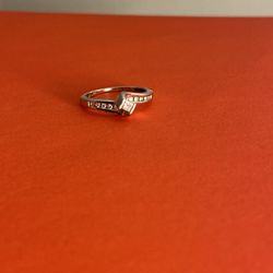 Diamond Ring 14k White Gold Size 5.5