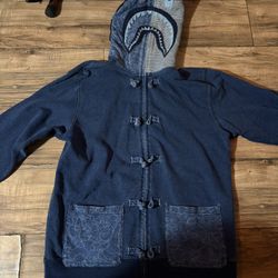 Bape Indigo Denim Zip Up