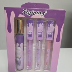 Set de Brillos Labiales + Perfume – Nuevo en Estuche