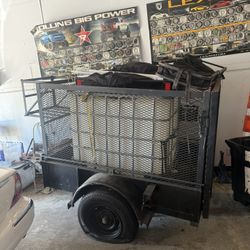 6x5 Caged Trailer With Baxk Door Ramp