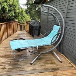 Outdoor Swinging Chair And Table