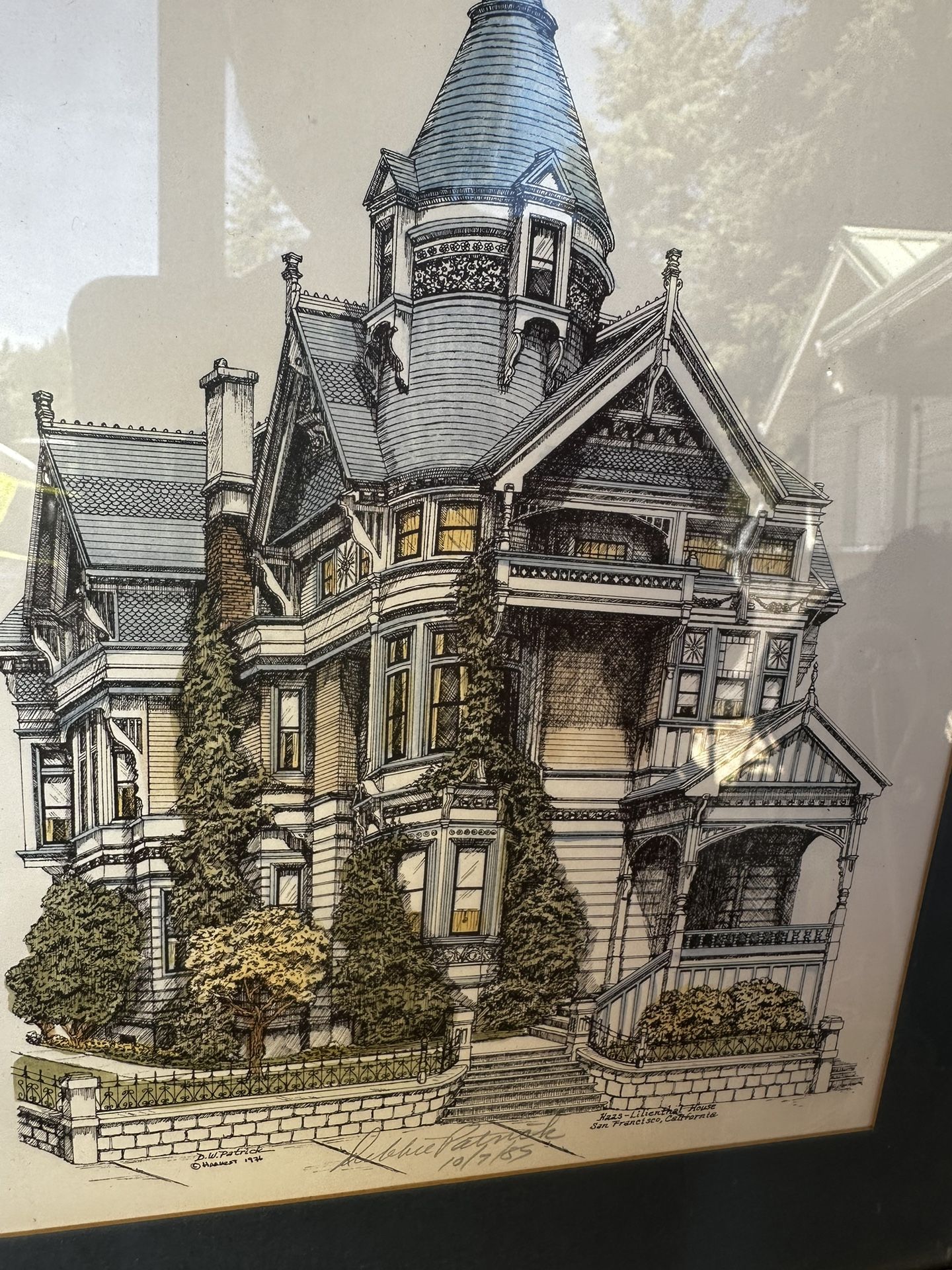Signed Debbie Patrick "Haas-Lilienthal House" Lithograph