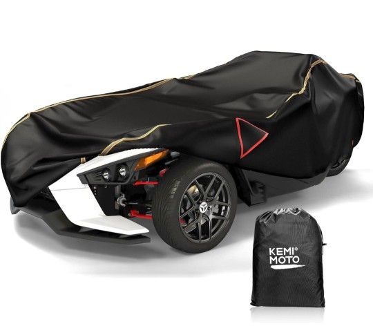 KEMIMOTO Full Cover Compatible with Polaris Slingshot Vanderhall Carmel, Windshield Cover Waterproof