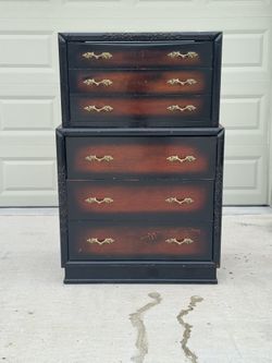 2 Piece Tall Boy Dresser H36x35x19 H20x34x21