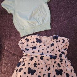 Girls Summer Shirts And Skirt All Size Med 7/8