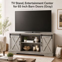TV STAND FOR TVS UP TO 65"  GRAY