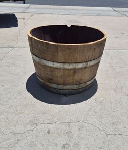 Wine barrel planter