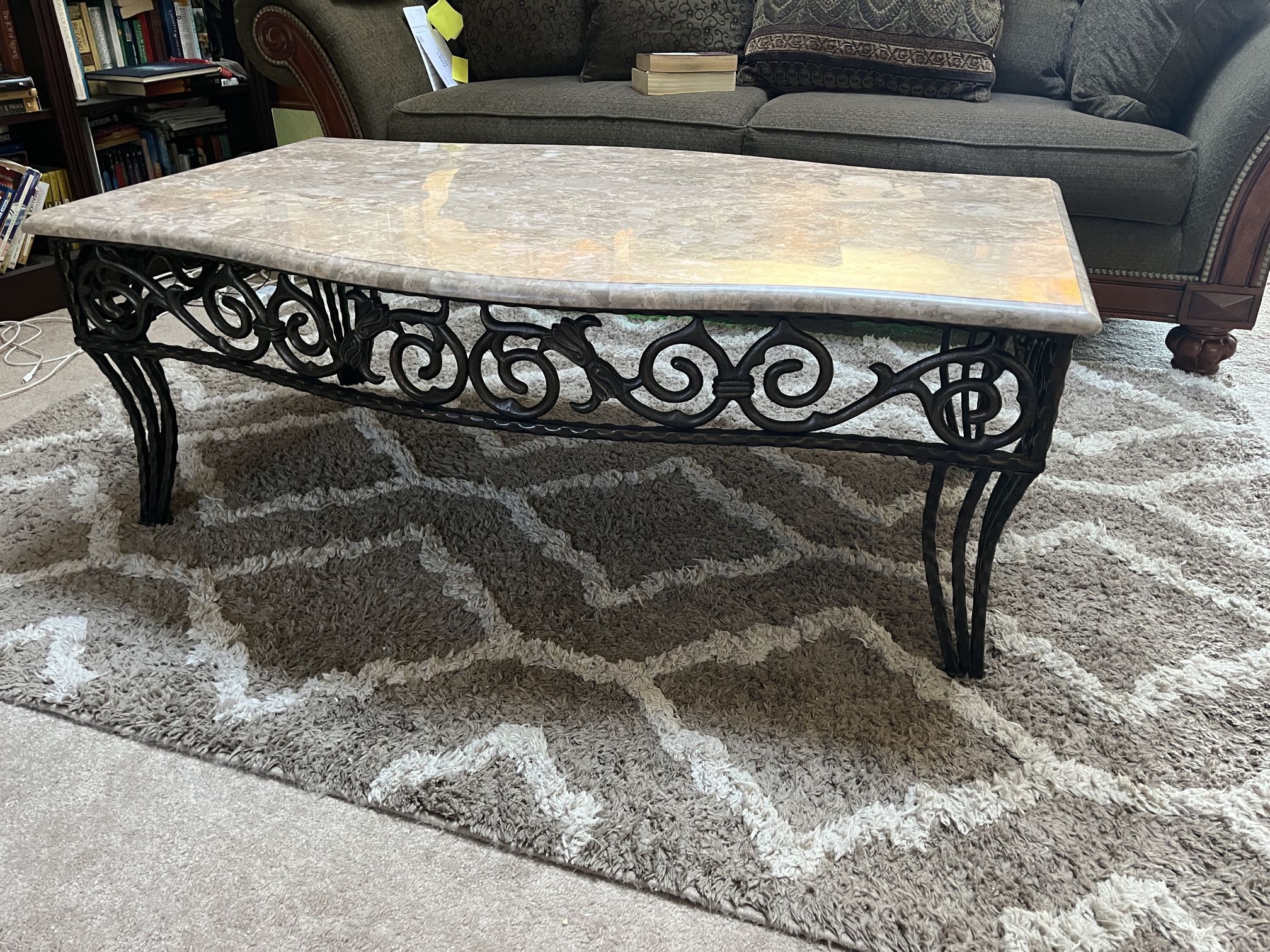 Marble topped coffee table