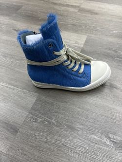 Rick Owens Ramones High-Top Sneakers Royal Blue