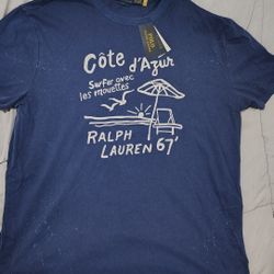 Ralph Lauren Polo Côte d'Azur Blue T Shirt Size XL Classic Fit NWT