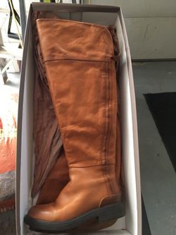Boots Knee High Cognac