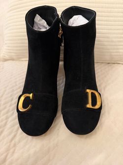 CD Black Suede Ankle Boots