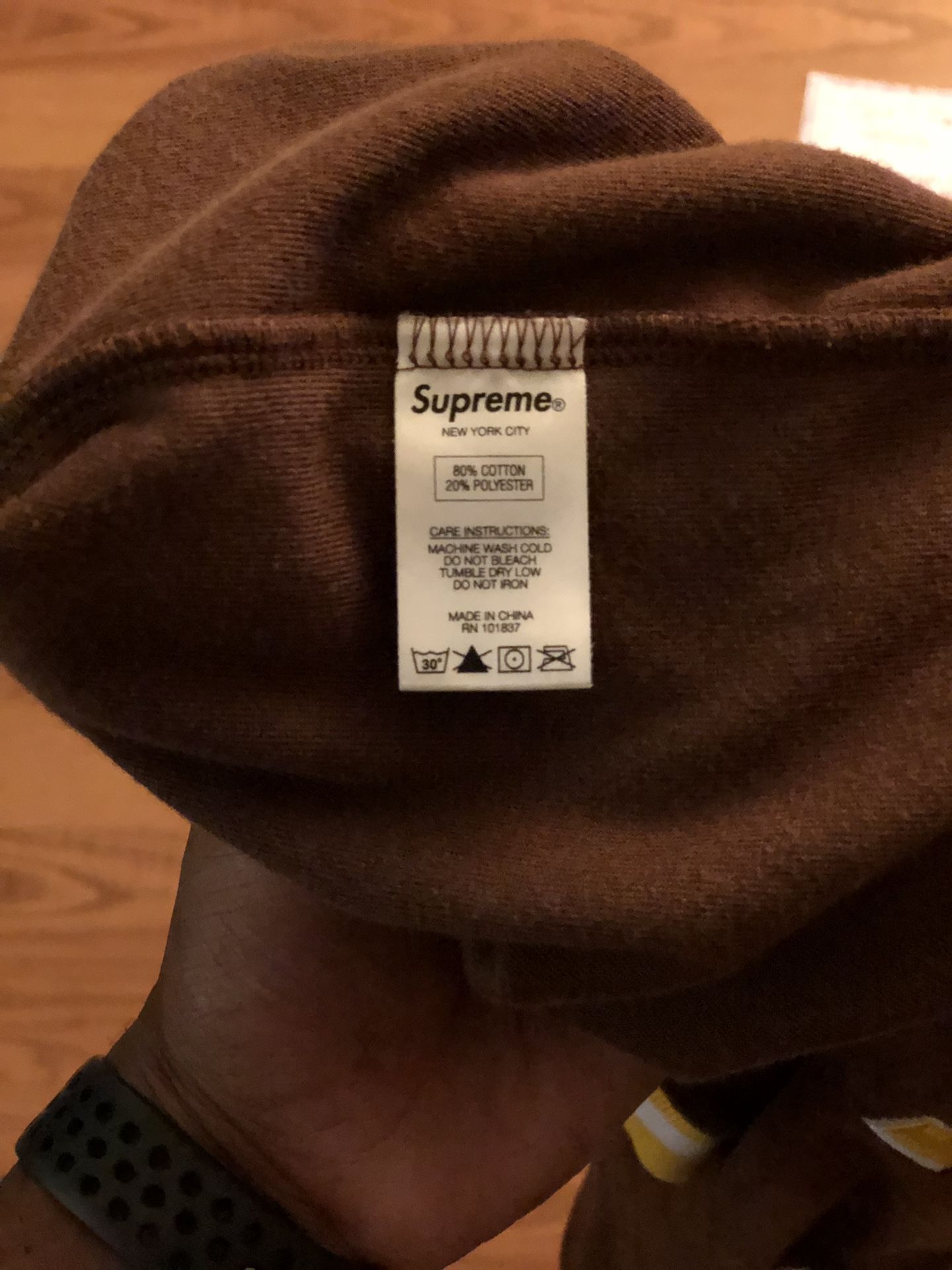 Supreme velour baseball jersey.