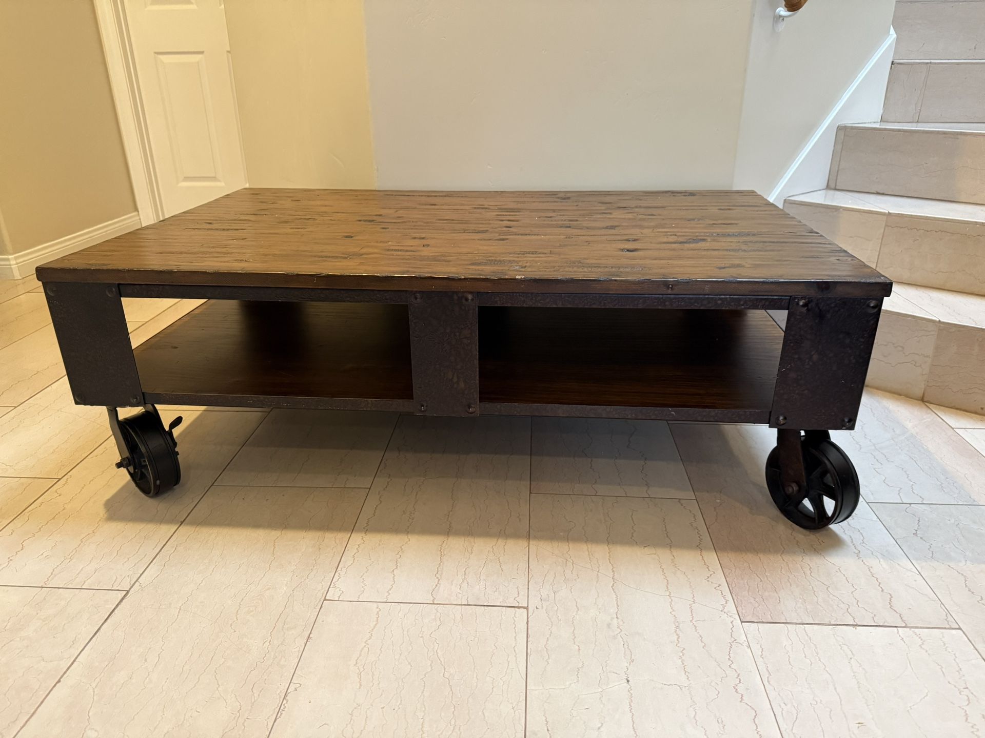Trolley Wheel Coffee Table
