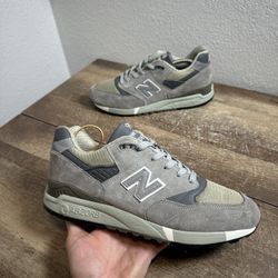 New Balance 998 Grey Silver Shoes Sneakers Size 10 Rare Mens