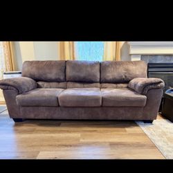 Ashley Bladen Microfiber Suede Sofa – Oversized Comfortable Couch 