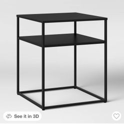 Black End Table Nightstands | Set Of 2