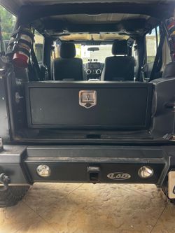 Smittybilt Security Storage Vault; Rear Lockable Storage Box  (07-25 Jeep Wrangler JK & JL)