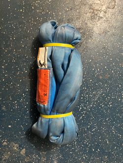 10-Foot Polyester Round Lifting Sling – Heavy Duty Heavy-duty blue polyester round sling manufactured by Jack Rubin & Sons, Inc. * 10 feet long * Ve