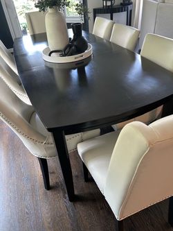 Wood rectangle dining table