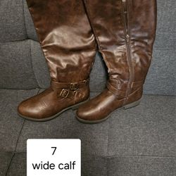 Brown Boots Wide Calf