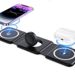 Magnetic Foldable 3 in 1 Wireless Charger