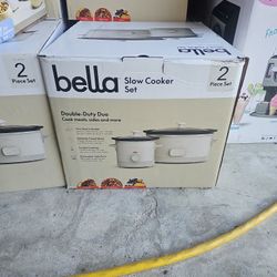New Bella Slow Cooker Set 6 Quart And Two Quart Set