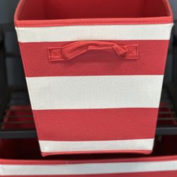 3 Red Bins- Target Brand. Excellent Condition 