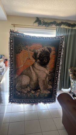 Bradford exchange pug blanket
