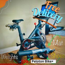 Peloton Bike Plus – Smart Spin Bike with Live Classes, HD Screen & Home Cardio Power