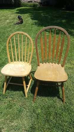 Two wooden chairs
