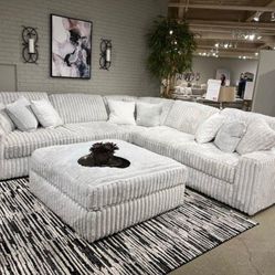 Lindyn White /Gray 2-3-4 Pieces Modular Sectional With Chaise|Starting Price 