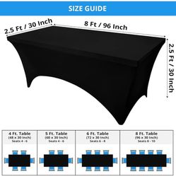 8 Ft Fitted Table Cloth 