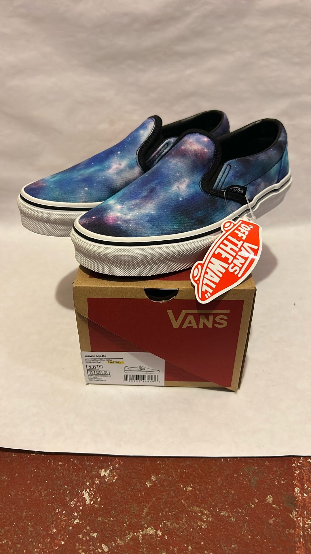 Vans Slip-On Galaxy White Skate Shoes Unisex