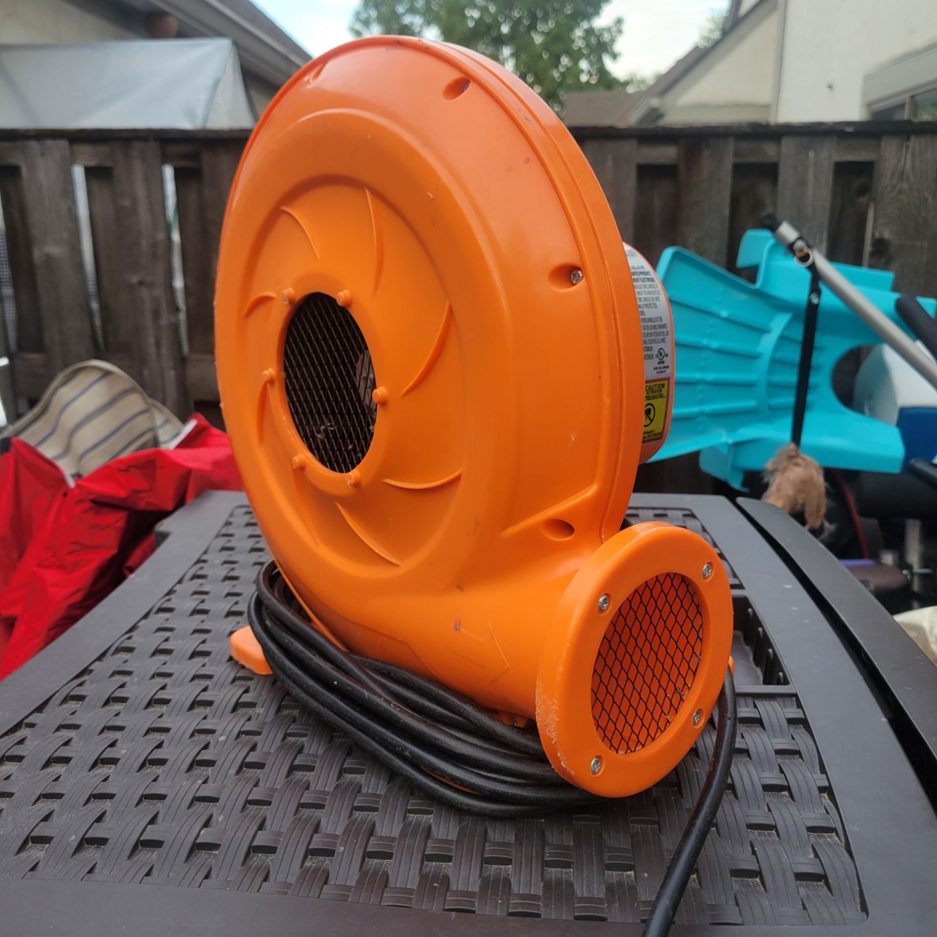 Costway 550W 0.7HP Air Blower for Inflatables w/ 25FT Wire &GFCI Plug for Indoor Outdoor